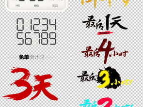 数字倒计时倒数透明背景PSD模板设计美学与素材解析